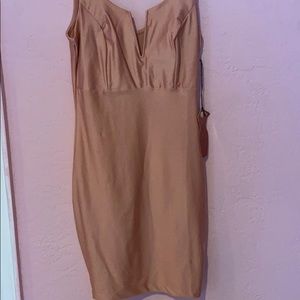 Rose gold slim dress